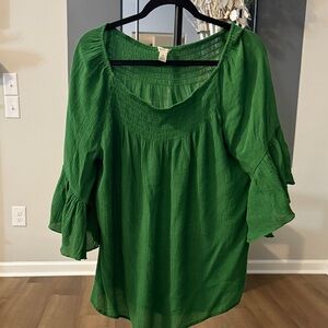 Catos Emerald Green Women's Oversized Top